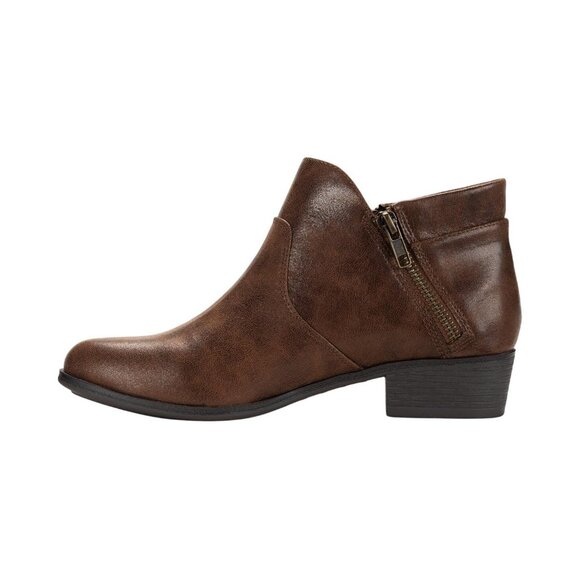 Sun + Stone Womens Adelinee Double Zip Ankle Booties Brown 5M - Picture 11 of 11